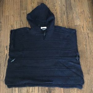 Isabel Marant Black Hooded Sweater Poncho 36/S